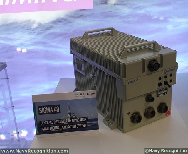 The SIGMA 40 shipborne inertial navigation system built by Sagem (Safran group) has passed the mark of 8 million hours of operation in service, demonstrating exceptional reliability as shown by feedback from many of the world's navies.