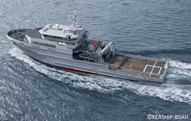 Kership Launched the 1st Offshore Support and Assistance Vessel BSAH Loire for the French Navy
