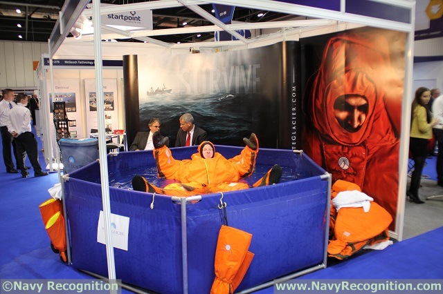 White Glacier is showcasing the revolutionary Arctic 25 hypothermia protective immersion suit at DSEI 2015. The Arctic 25 hypothermia protective suit is breaking tradition and setting new standards when it comes to maritime safety and hypothermia protection. Through a patented combination of non-neoprene cutting edge materials, the Arctic 25 protects survivors from freezing temperatures, dangerously cold water, frigid arctic wind, and the effects of hypothermia for over 25 hours without the need for constant manual adjustment or inflation.