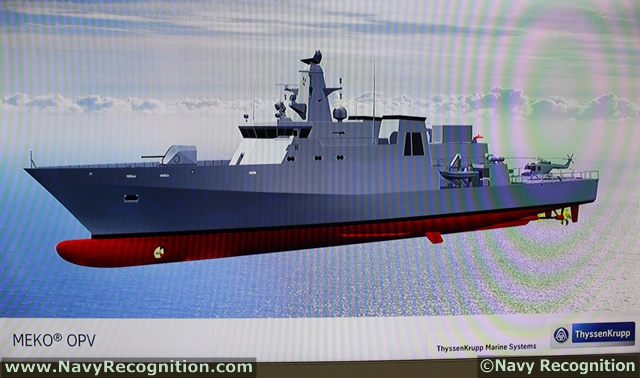 TKMS MEKO OPV as shown during Indo Defence/Indo Marine 2012