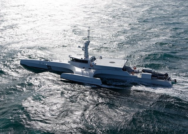 OCEAN EAGLE 43 MH is the mine hunting version of the Ocean Eagle 43. The mine warfare operating mode is based on the use of autonomous or remote operated vehicles