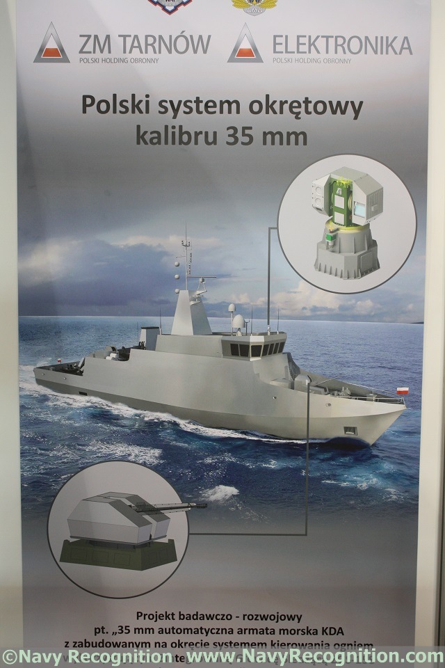 At the 13th Baltic Military Fair BALT-MILITARY-EXPO 2014 currently held in Gdansk, Poland, ZM Tarnow (a member of Polish Defense Holding PHO) showcases its 35mm turret project for the Kormoran II MCMV (Mine counter measure vessel) program. 