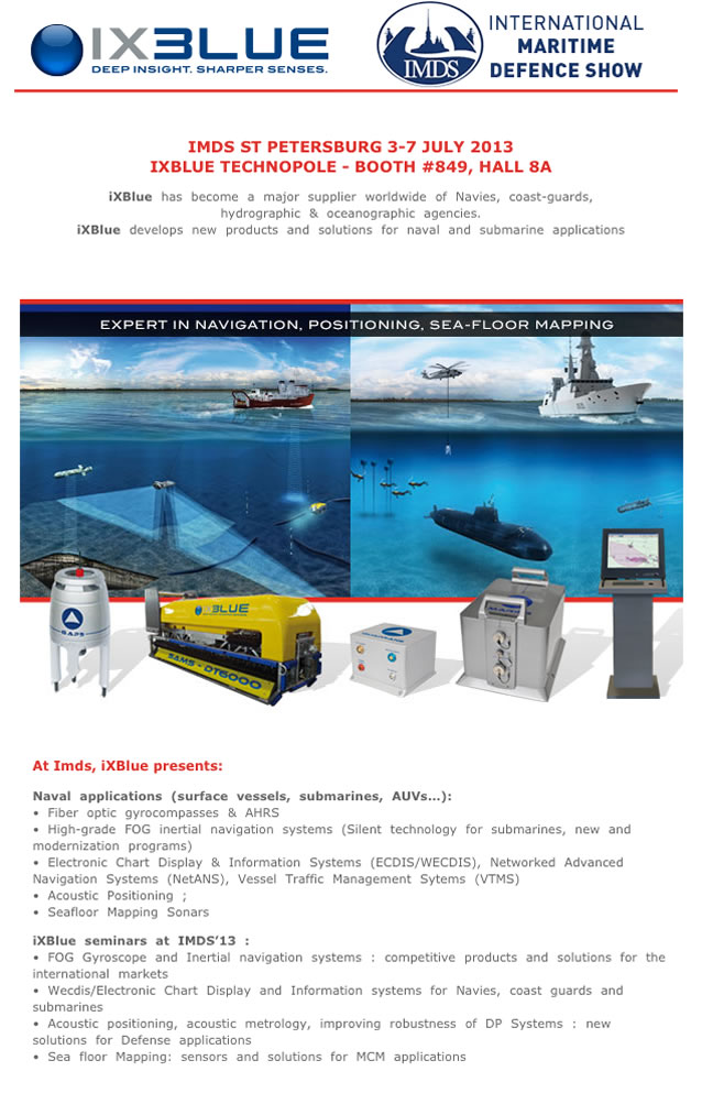 iXBlue has maintained a presence in Russia for more than ten years with great many successes in numerous fields: oceanographic research, offshore oil, subsea geophysics and aeronautics.