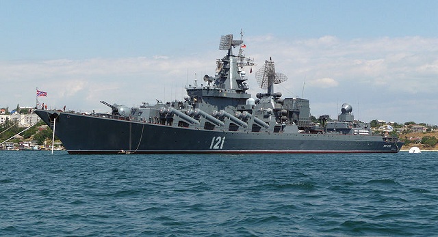Project 1164 Atlant class "Moskva" cruiser, flagship of the Russian Black Sea Fleet