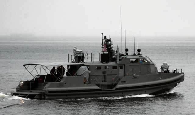 The 65PB1101 coastal command patrol boat (CCB) departed Port Angeles, Wash., to transit to San Diego, Calif., Aug. 5-11. The boat was manned by a Fleet Integration Team consisting entirely of Navy Reservists. The CCB underwent developmental testing in the Puget Sound and the Strait of Juan de Fuca from April to August 2013. During testing, the boat encountered wave heights of 4-6 feet. 