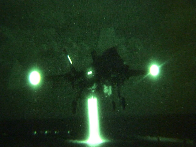 Two F-35B Lightning II jets (BF-01 and BF-05) touched down aboard the amphibious assault ship USS Wasp (LHD 1) Aug. 12, kicking off week of Development Testing II (DT-II) where Wasp Sailors and Integrated Test Force (ITF) team members are testing and further validating the F-35B.