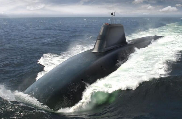Artist impression of a Dreadnought-class SSBN of the Royal Navy. Image: BAE Systems