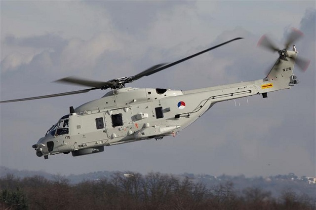 The newest helicopter of the Dutch Armed Forces, the NH90 is aboard HNLMS De Ruyter Frigate on its way to Somalia. It is the first overseas mission for the maritime helicopter. The NH90 will provide an important contribution to the EU anti-piracy mission Atalanta.