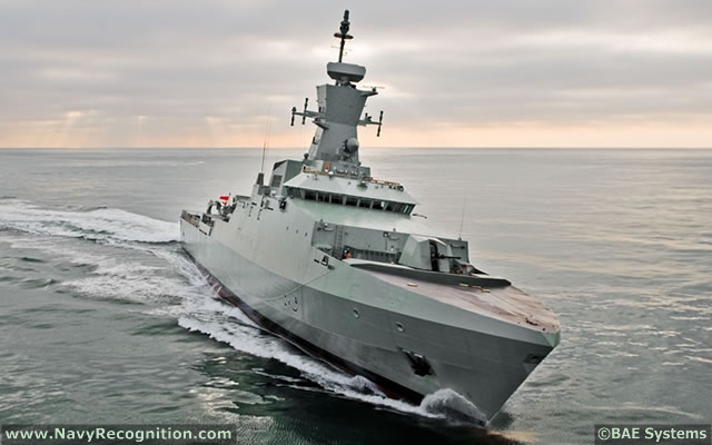 The first warship built by BAE Systems for the Royal Navy of Oman (RNO) as part of Project Khareef for the design, build and delivery of three corvettes, has been formally handed over in a ceremony at HM Naval Base Portsmouth on June 26th.