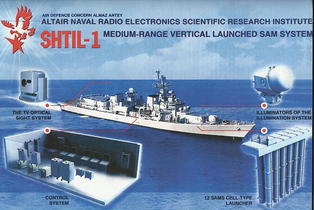 The Russian navy will receive new advanced surface-to-air missile (SAM) systems next year, a defense industry executive said Monday. Shtil vertical-launch modular air-defense systems are designed for a series of six Project 11356 frigates now under construction, and can effectively engage any existing and future combat aircraft, Maxim Kuzyuk, general director of the Aviatsionnoye Oborudovaniye (Aircraft Equipment) holding, told RIA Novosti
