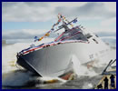 The Lockheed Martin-led industry team launched the nation's seventh Littoral Combat Ship (LCS), Detroit, into the Menominee River at the Marinette Marine Corporation (MMC) shipyard. The ship’s sponsor, Mrs. Barbara Levin, christened Detroit with the traditional smashing of a champagne bottle across the ship's bow just prior to the launch. 