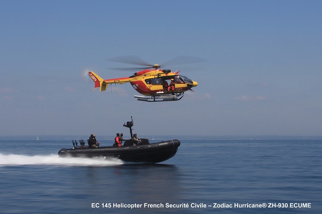 The French defence ministry has confirmed its acceptance of the first advanced ECUME RIB (Rigid Inflatable Boat) manufactured by Zodiac Milpro and has placed an order for 9 boats. The purchase is the first part of an investment option that will ultimately result in the delivery of another 10 of the advanced new boats by Zodiac Milpro. 