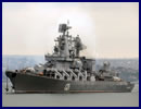 Russian president Vladimir Putin has issued orders for the Flagship of the Russian Navy Black Sea fleet, the Moskva cruiser (Project 1164 Atlant / Slava class), to work together with a French naval group led by nuclear-powered aircraft carrier Charles De Gaulle which is departing for Syria this week. The Moskva is currently covering the Russian base in Latakia from the Mediterranean Sea.