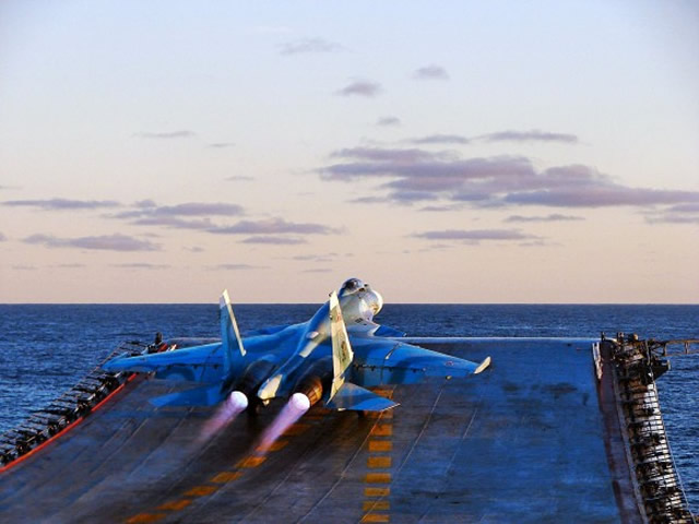 Russian Government official news agency TASS is reporting that deck-based fighter jets of Russia’s Northern Fleet held tactical exercises with air-to-air missile launches over the Barents Sea.