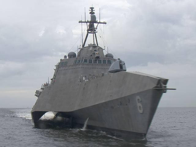 The U.S. Navy commissioned its newest Independence-variant littoral combat ship, USS Jackson (LCS 6), during a 10 CST ceremony Saturday, Dec. 5 in Gulfport, Mississippi. Jackson, designated LCS 6, honors the city of Jackson, Mississippi, and is the first U.S. ship in our nation's history to be named in honor of Jackson. Jackson, Mississippi was named for Andrew Jackson, the seventh president of the United States. 