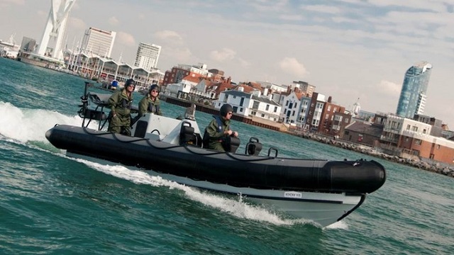 The Secretary of State for Defence, the Rt Hon Michael Fallon MP has announced a £13.5m contract to BAE Systems for 60 new Pacific 24 Rigid Inflatable Boats (RIBs) during a visit to Portsmouth Naval Base. This next generation Pacific 24 Mark-4 will be deployed on Royal Navy ships such as the Off Shore Patrol Vessels, as well as the new Queen Elizabeth Class aircraft carriers due to arrive in Portsmouth in 2017. The RIBs are the workhorse of the Royal Navy, deploying from ship or shore at speeds of up to 38 knots (44mph) as a rapid response craft to perform fast rescue, anti-piracy and counter-narcotics missions. 