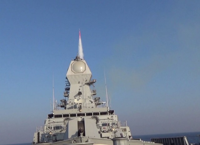 The Indian Navy achieved a significant milestone in enhancing its Anti Air Warfare capability with the maiden firing of its newly developed Long Range Surface to Air Missile (LRSAM also known as IAI's Barak-8). The firing was undertaken on 29 and 30th Dec 15 on the Western Seaboard by INS Kolkata Destroyer, wherein the missile successesfully intercepted an Aerial Target at extended ranges.