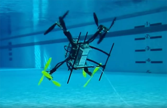 The Office of Naval Research (a U.S. Navy office that coordinates, executes, and promotes the science and technology programs of the U.S. Navy and Marine Corps) has awarded Rutgers University (the state university of New Jersey) a grant to develop a drone – equally adept at flying through the air and navigating underwater – that could speed search-and-rescue operations, monitor the spread of oil spills and even help the Navy rapidly defuse threats from underwater mines.