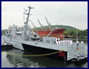 Three Follow-on Water Jet Fast Attack Craft (FO-WJFAC) for the Indian Navy were launched on 30 Jun 15 at Garden Reach Shipbuilders & Engineers Ltd (GRSE), Kolkata by Smt Medha Murugesan, wife of Vice Admiral P Murugesan, AVSM, VSM, Vice Chief of the Naval Staff. 