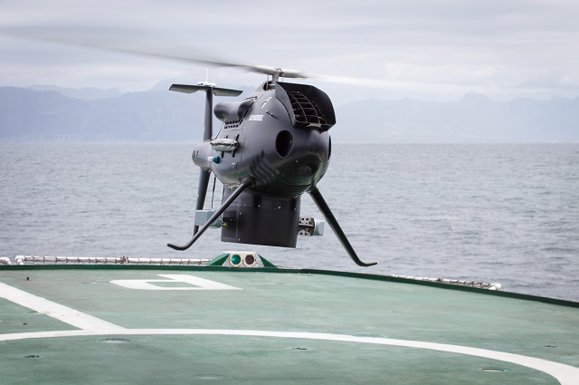 Schiebel’s CAMCOPTER® S-100 Unmanned Air System (UAS) continues its successful shipboard trials when demonstrating its outstanding capabilities to the South African Navy from 20 to 23 October 2015 at False Bay, Western Cape, South Africa.