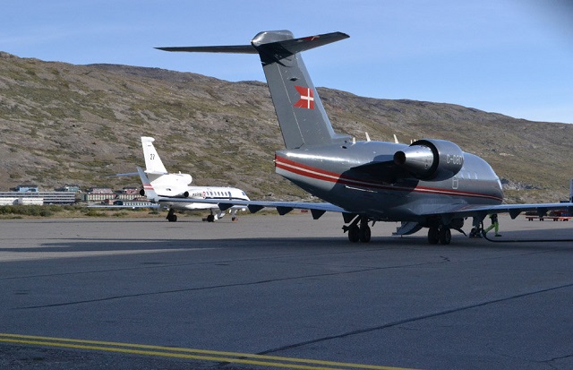The French Navy announced that from August 26 to September 1st, a Dassault Falcon 50M Maritime Surveillance Aircraft belonging to Flottille 24F was deployed to Kangerlussuaq in western Greenland with a Royal Danish Air Force Bombardier Challenger CL-604. This deployement was a first for the French Navy naval aviation.