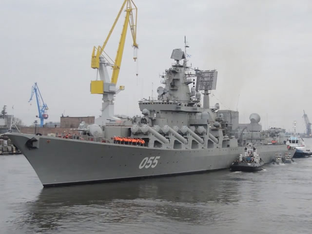 Slava cruiser MARSHAL USTINOV Russia Navy refit