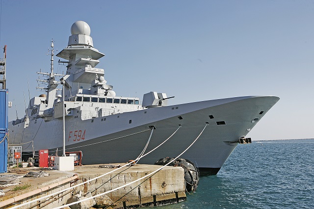 The frigate “Alpino” was delivered today at the Muggiano (La Spezia) shipyard. It is the fifth vessel of the FREMM program - Multi Mission European Frigates - commissioned to Fincantieri within the international Italian-French program, coordinated by OCCAR (the Organisation for Joint Armament Cooperation). Orizzonte Sistemi Navali (51% Fincantieri and 49% Finmeccanica) is the prime contractor for Italy in the FREMM program, which envisions the construction of 10 units, all already ordered.