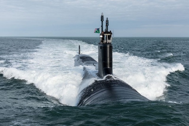 The Virginia-class submarine Washington (SSN 787) successfully completed its initial sea trials on Sunday. Photo by Ashley Major/HII