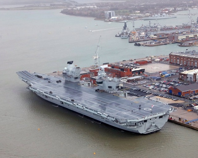 Her Majesty The Queen welcomes HMS Queen Elizabeth into the Royal Navy fleet 1