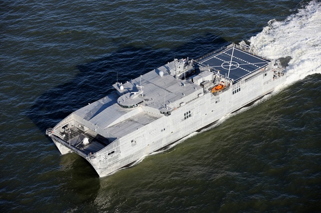 USNS Yuma (EPF 8) has been delivered to the US Navy following a ceremony held at Austal USA’s Mobile Alabama shipyard. (Image: Austal)