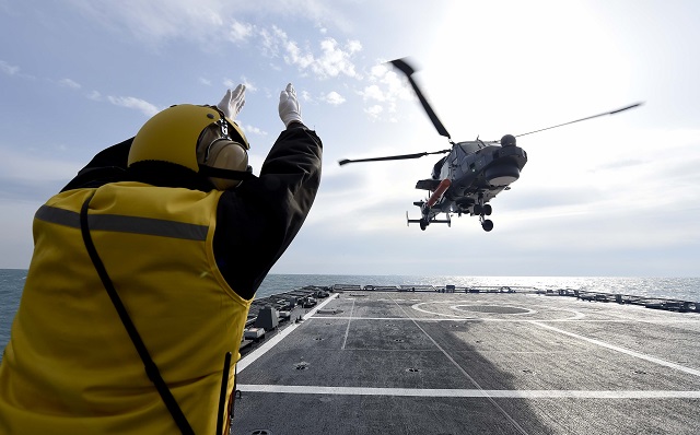 ROK Navy AW159 Wildcat helicopter ASW exercise frigate Gwangju 2