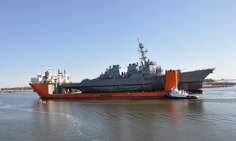 USS Fitzgerald arrives in Pascagoula for restoration