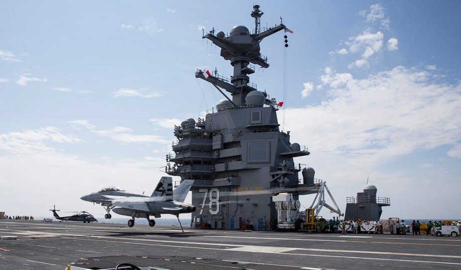 USS Gerald R. Ford CVN 78 completed 401 fixed wing launches recoveries