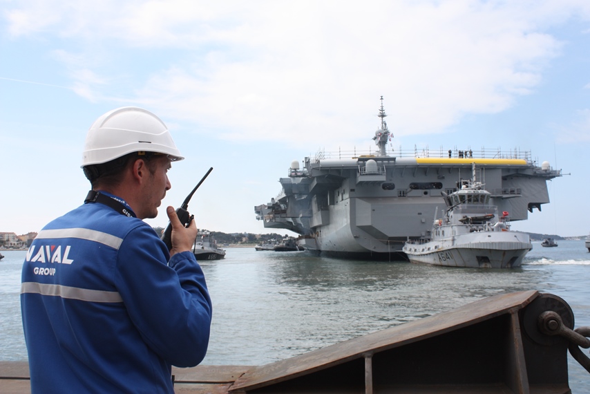 French Aircraft Carrier Out of Dry Dock Refit Work Continues Afloat 2