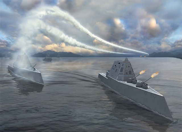 The Zumwalt class destroyer (DDG 1000) is the US Navy next generation, multi-mission, naval destroyer, serving as the vanguard of an entire new generation of advanced multi-mission surface combat ships. The class is a scaled-back project that emerged after funding cuts to the larger DD-21 vessel program. The program was previously known as the "DD(X)".