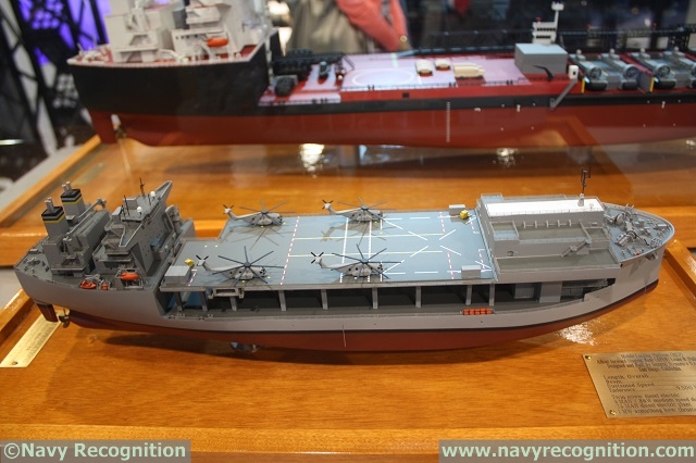 At the Navy League’s 2014 Sea-Air-Space Exposition, General Dynamics NASSCO is showing a model of its Afloat Forward Staging Base (AFSB) ship. The ship is designed to facilitate a wide variety of future mission sets in support of special operations.
