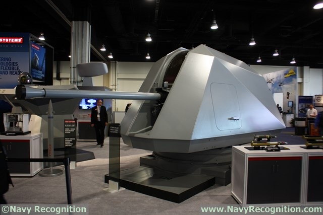57mm MK110 Naval Gun System on BAE Systems booth at Sea Air Space 2015