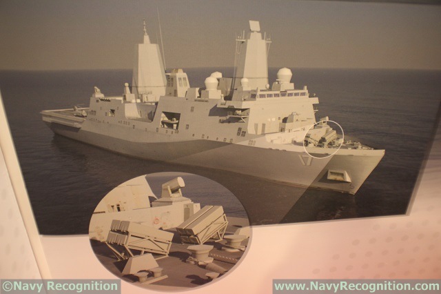 LPD 17 class amphibious vessel image fitted with 8x NSM as seen on Kongsberg's booth during SNA 2016.