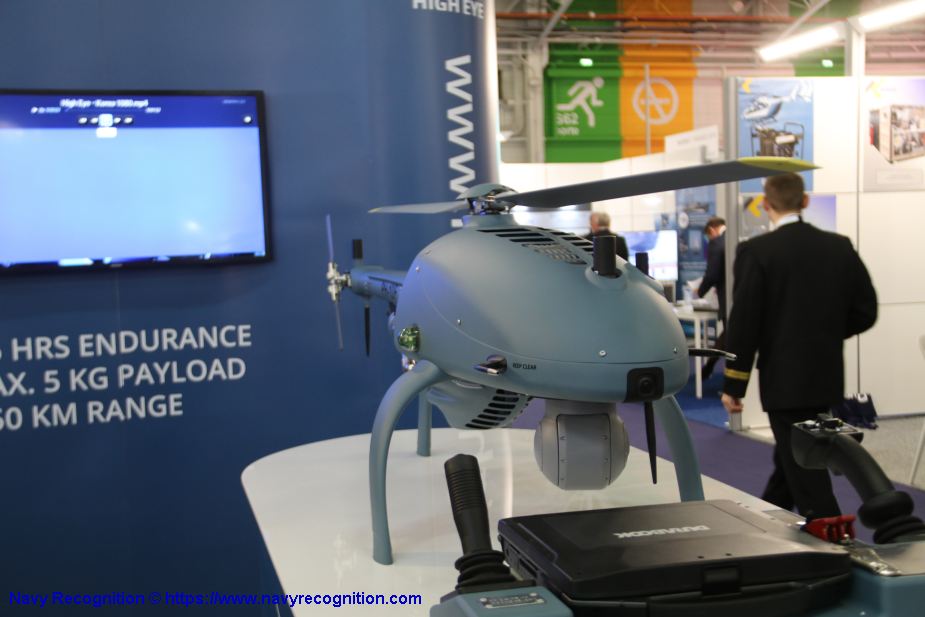 High Eye from Netherlands displays maritime version of its HEF 32 unmanned helicopter Euronaval 2018 925 001